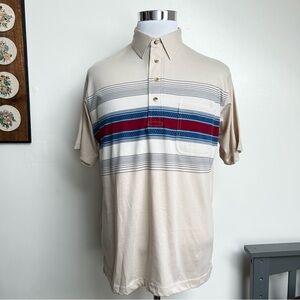 NWT Vintage 80s 90s Striped Polo Shirt